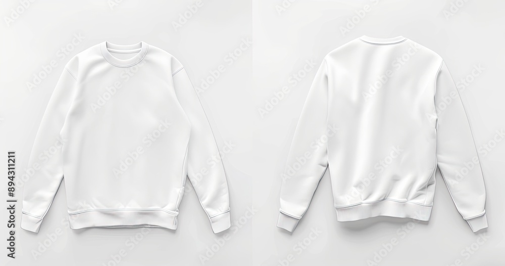Blank White Sweatshirt Mockup. Blank White Sweatshirt Mockup.