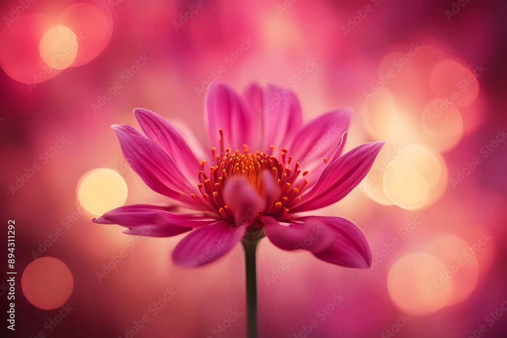 Fire pink flower bokeh background, AI Generated Fire pink flower bokeh background, AI Generated