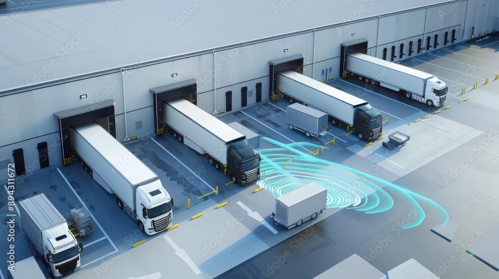 Loading docks with advanced dock management systems (DMS) optimize scheduling, queuing, and truck assignment processes. Loading docks with advanced dock management systems (DMS) optimize scheduling, queuing, and truck assignment processes.