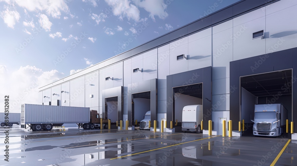 Loading docks with rfid technology and barcode scanning systems