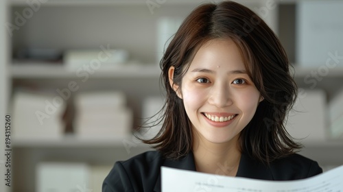 Realistic hyper-detailed portrait of a cheerful young Asian woman sales representative smiling, capturing her professionalism and enthusiasm for meeting clients' needs and closing deals. Background Free Download Realistic hyper-detailed portrait of a cheerful young Asian woman sales representative smiling, capturing her professionalism and enthusiasm for meeting clients' needs and closing deals. Background - GFXLoad