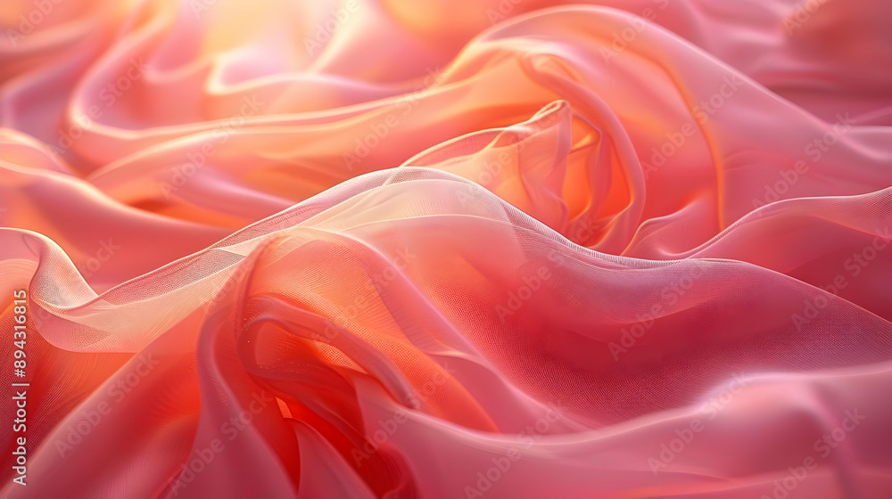 Obraz premium Pink Sheer Fabric Texture
