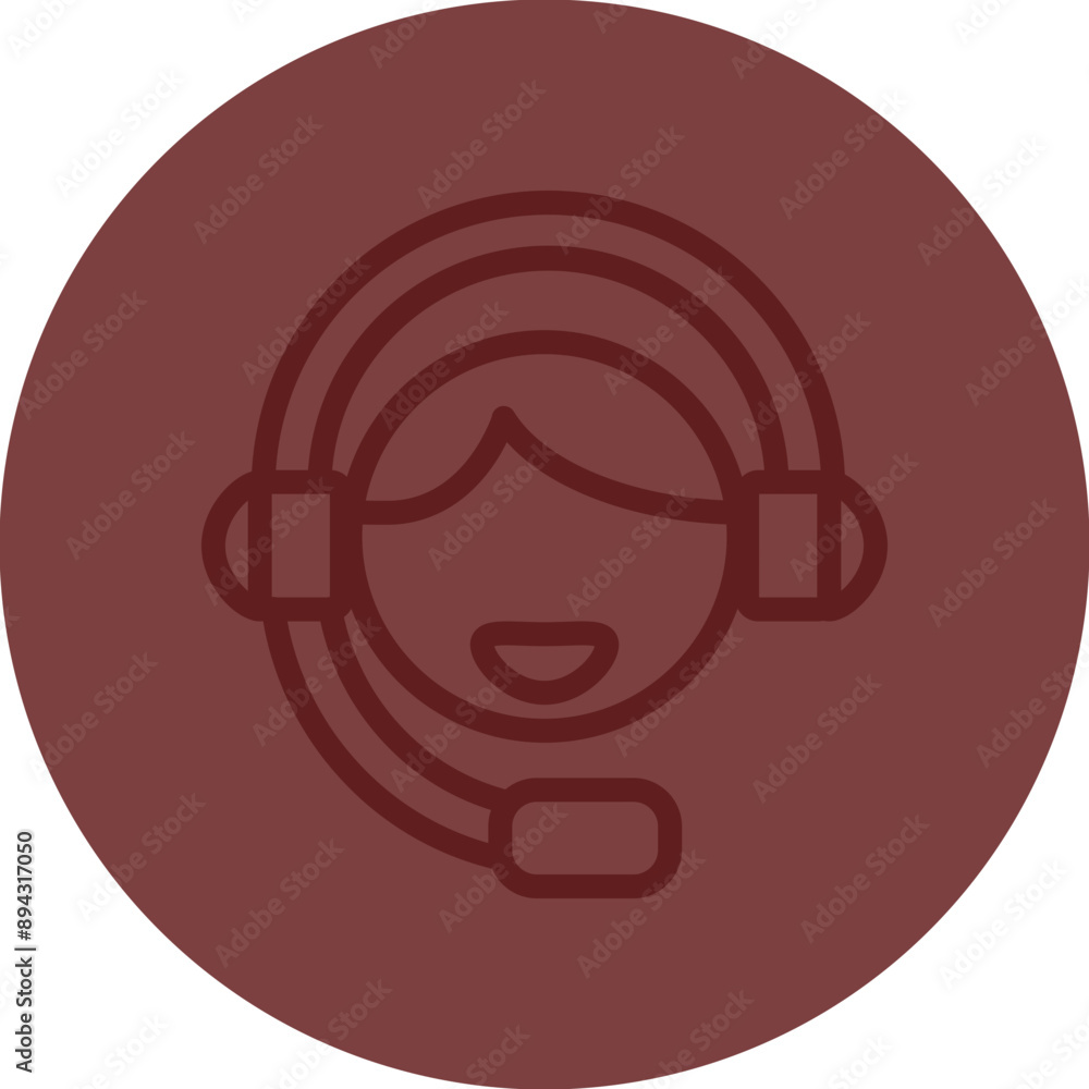 Support agent Vector Line Maroon Circle Maroon Support agent Vector Line Maroon Circle Maroon