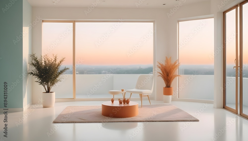 Photo interior modern design room 3d illustration Photo interior modern design room 3d illustration
