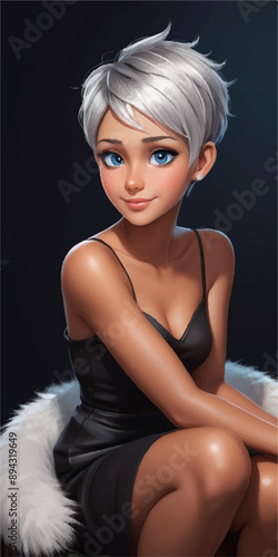 Model posing in studio