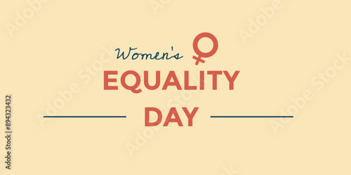 Women's equality day card. vector illustration