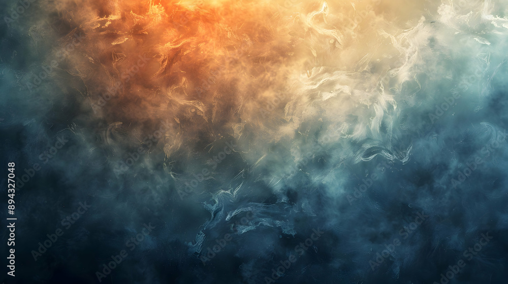 Abstract Blue & Orange Swirling Clouds Abstract Blue & Orange Swirling Clouds