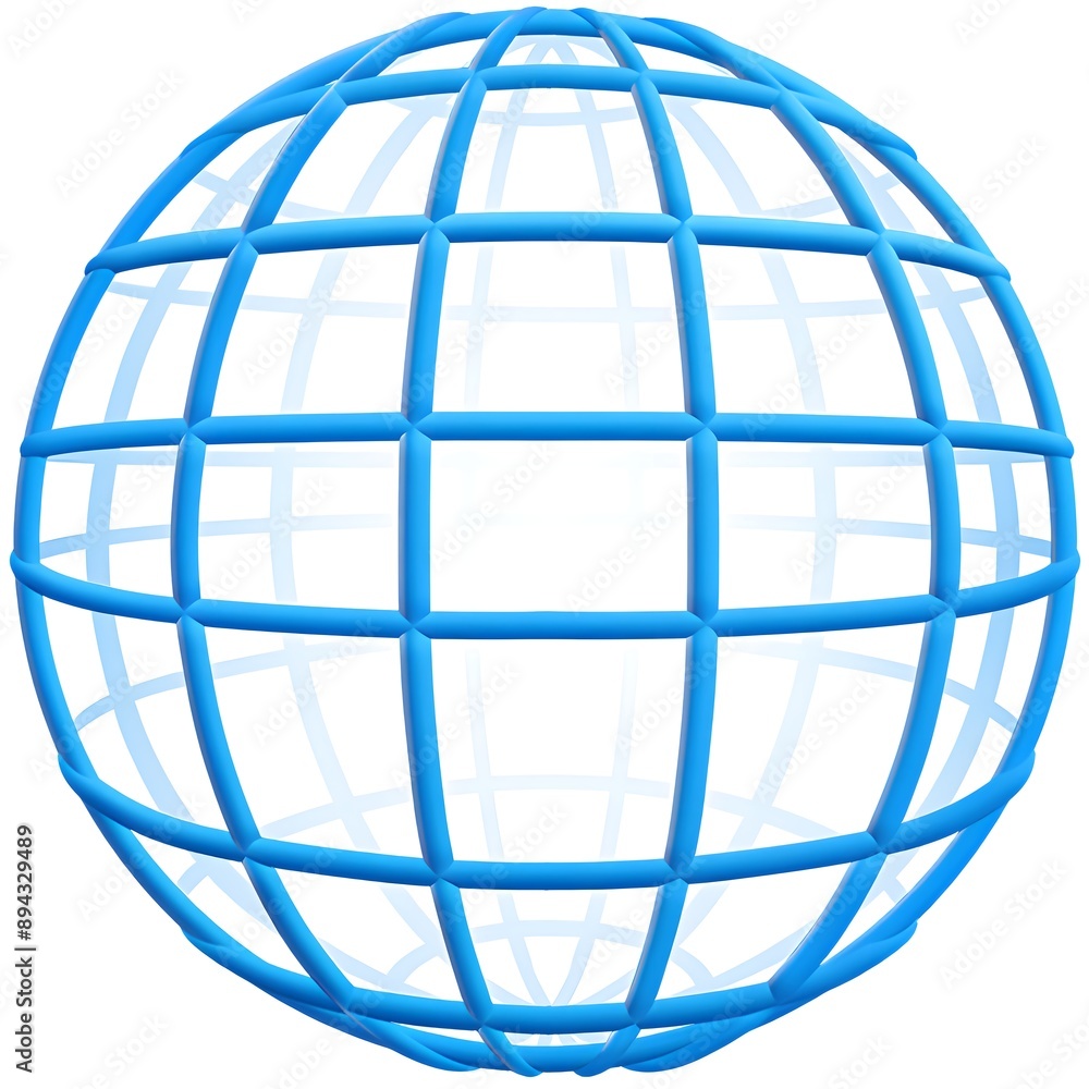  Globe with Meridians 