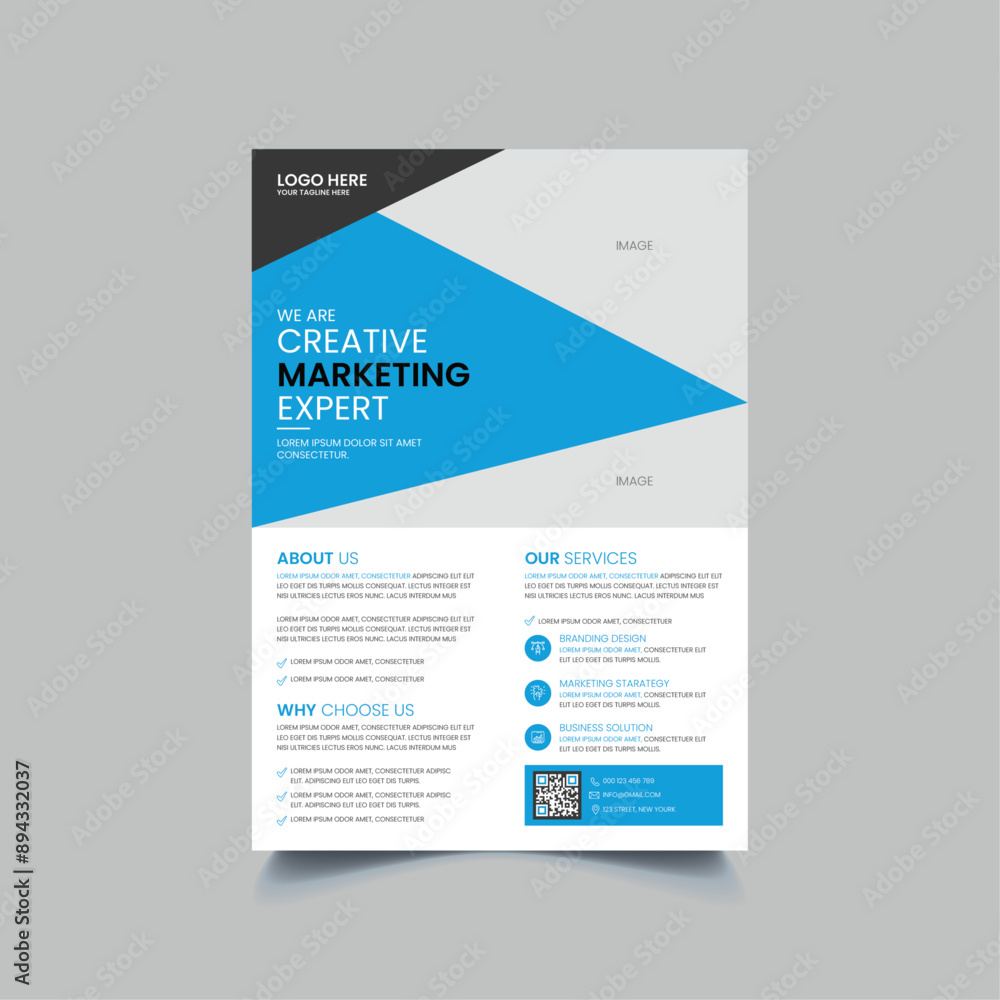 Modern digital marketing flyer template Modern digital marketing flyer template
