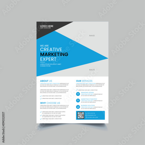 Modern digital marketing flyer template