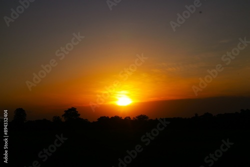 Wallpaper Mural Sunset Sky Clouds in the evening with Red, Orange, Yellow and purple sunlight on Golden hour after sundown, Romantic sky in summer on Dusk Twilight. heart sky. Torontodigital.ca