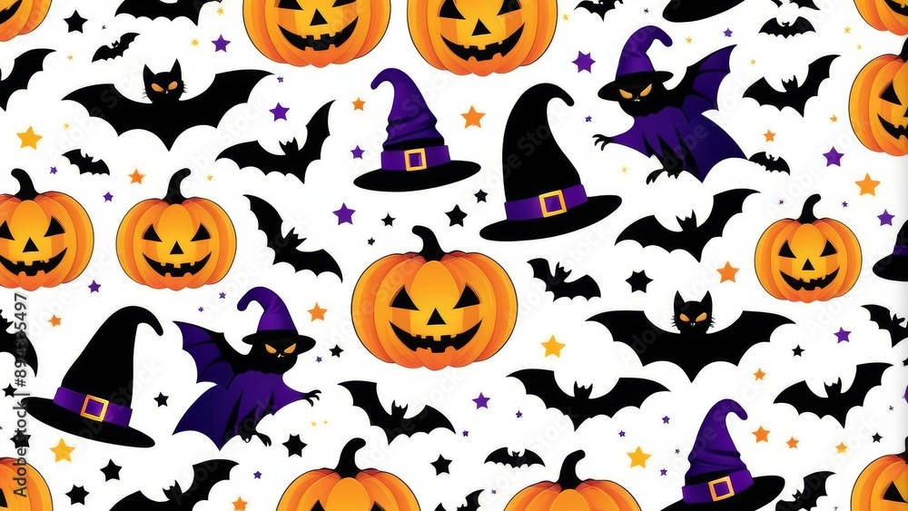Seamless background for the Halloween holiday. Seamless background for the Halloween holiday.
