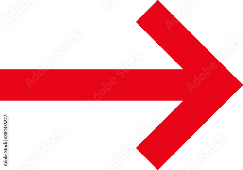 simple flat red straight arrow icon for your site design. sign for direction indication