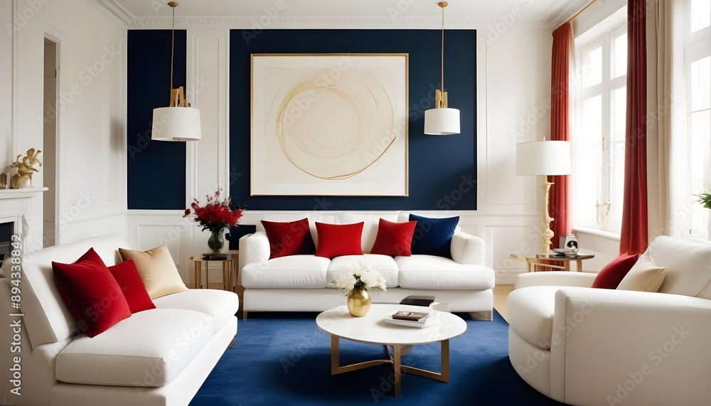 Obraz premium Photo interior modern design room 3d illustration