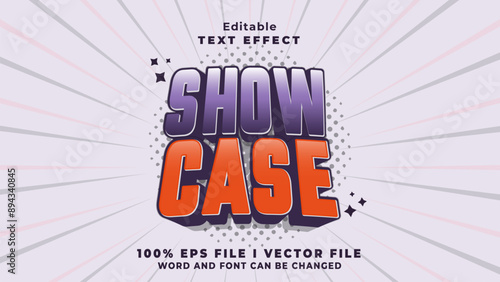 editable show case text effect.typhography logo