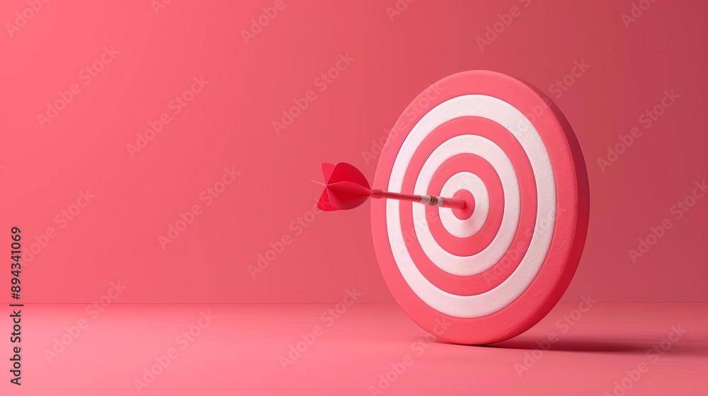 Bullseye dart hit, representing business success Bullseye dart hit, representing business success