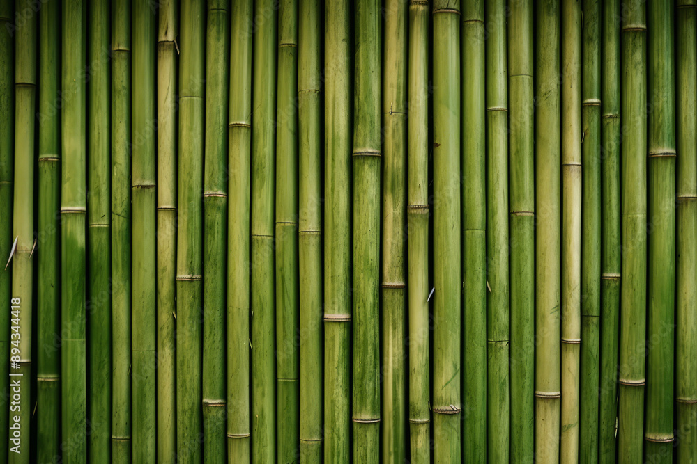Processed collage of green bamboo fence surface texture. Background for banner, backdrop Processed collage of green bamboo fence surface texture. Background for banner, backdrop
