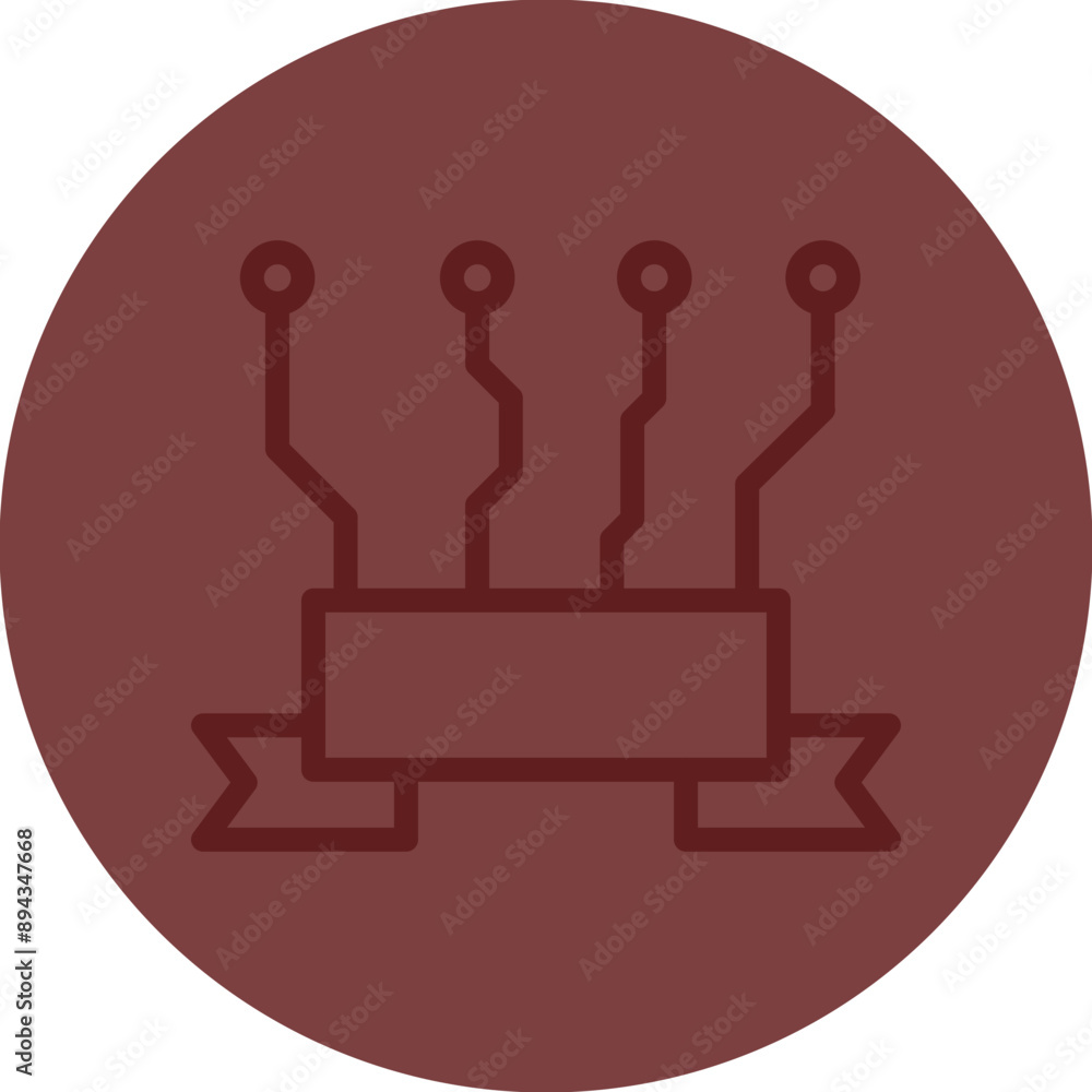 Digital Badges Vector Line Maroon Circle Maroon Digital Badges Vector Line Maroon Circle Maroon