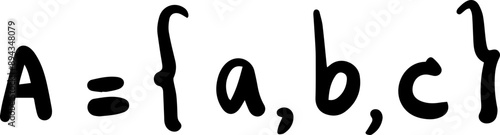 Power set subset math theory handwritten 