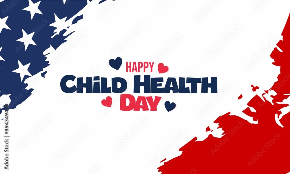 National Child Health Day with Text Illustration Design National Child Health Day with Text Illustration Design