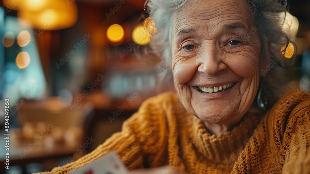Senior woman happy and card game win in retirement home with friends or roommates for recreational fun Nurse victory and success in rummy or casino games with biscuits excitement and s : Generative AI Senior woman happy and card game win in retirement home with friends or roommates for recreational fun Nurse victory and success in rummy or casino games with biscuits excitement and s : Generative AI