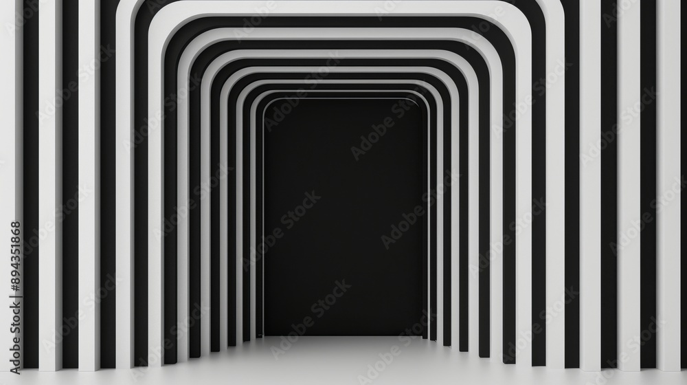 Minimalist black and white optical illusions, geometric shapes creating a sense of depth and movement, a study in contrasts and perspectives Minimalist black and white optical illusions, geometric shapes creating a sense of depth and movement, a study in contrasts and perspectives