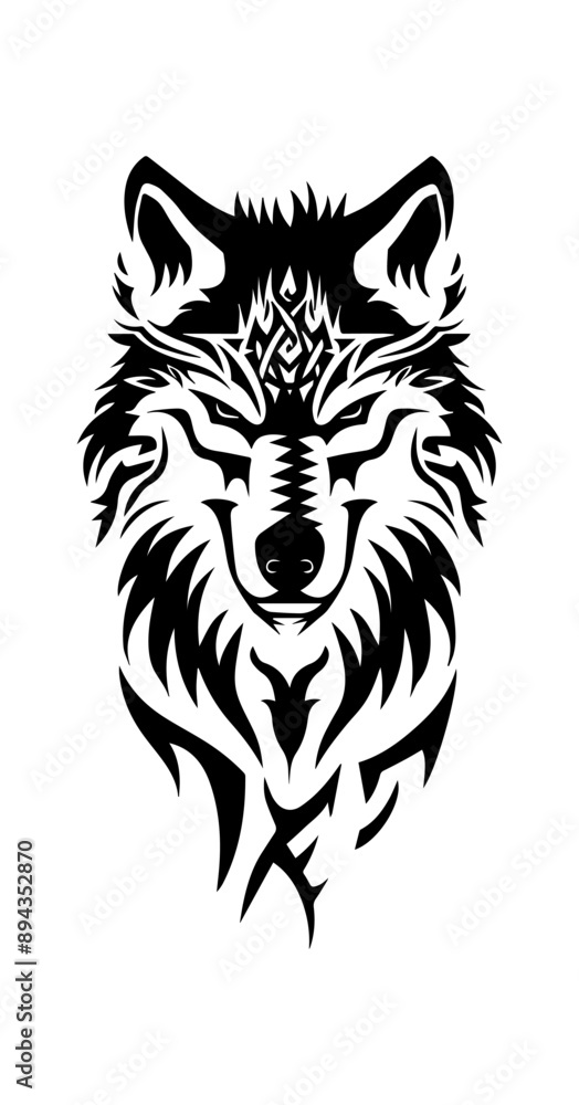 Obraz premium Werewolf tribal tattoo