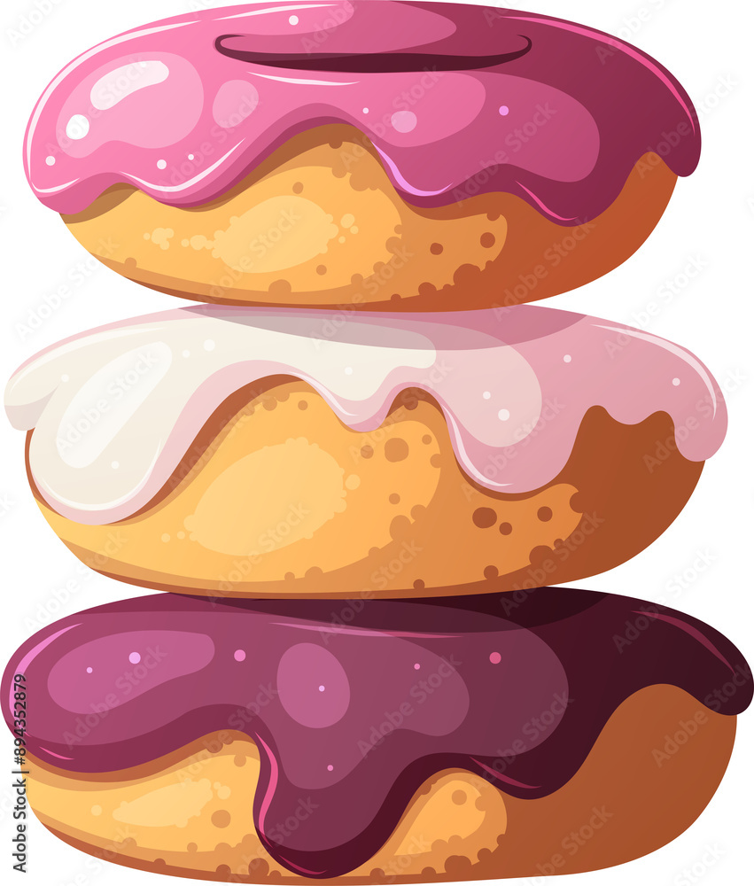 illustration of sweet donuts illustration of sweet donuts