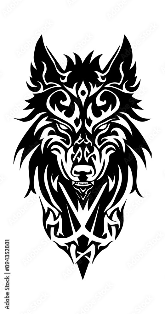 Fototapeta premium Werewolf tribal tattoo