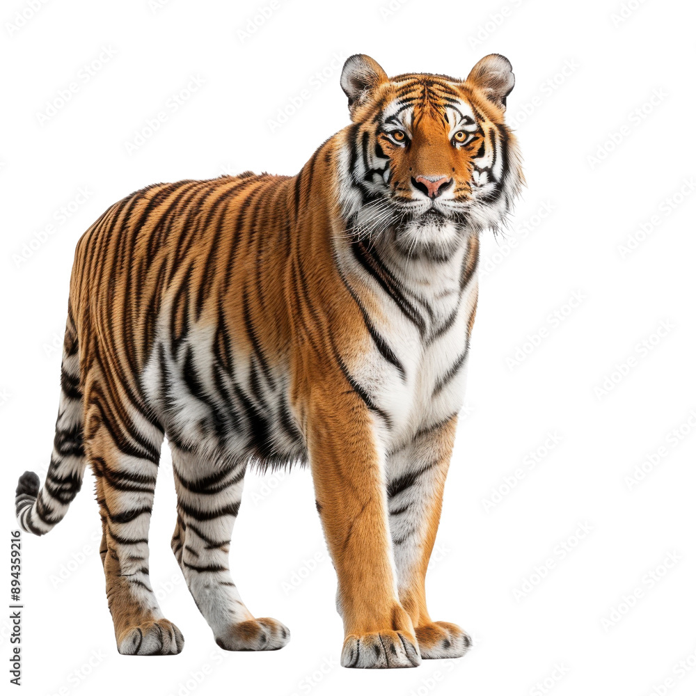 Stunning Portrait of a Majestic Tiger Against a Deep Black Background Stunning Portrait of a Majestic Tiger Against a Deep Black Background