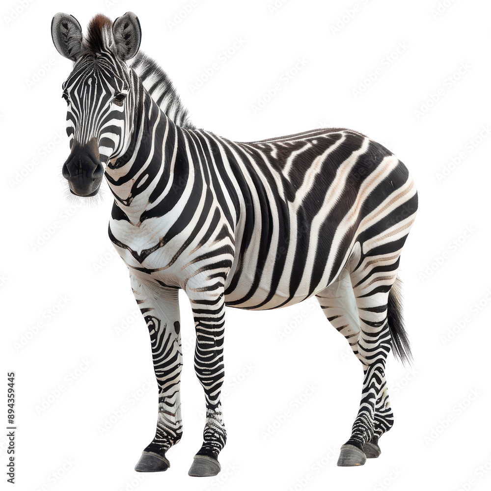 Fototapeta premium The Striking Beauty of a Majestic Zebra in a Stunning Full-Body Portrait