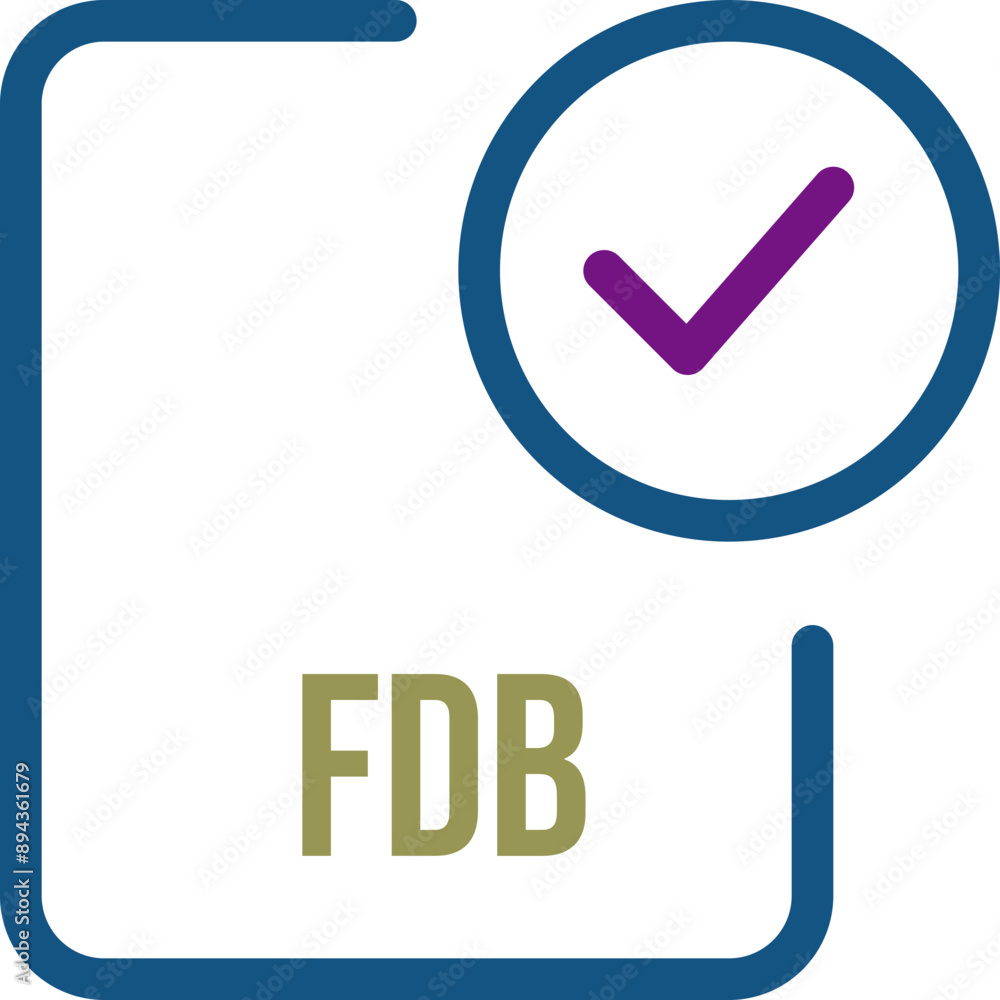 FDB File icon with checked mark FDB File icon with checked mark