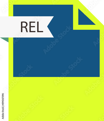 REL  File format icon roe color fill