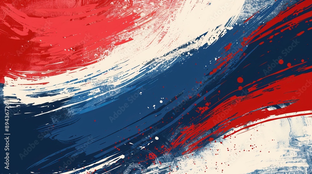 Abstract Red, White, and Blue Paint Swirls Abstract Red, White, and Blue Paint Swirls