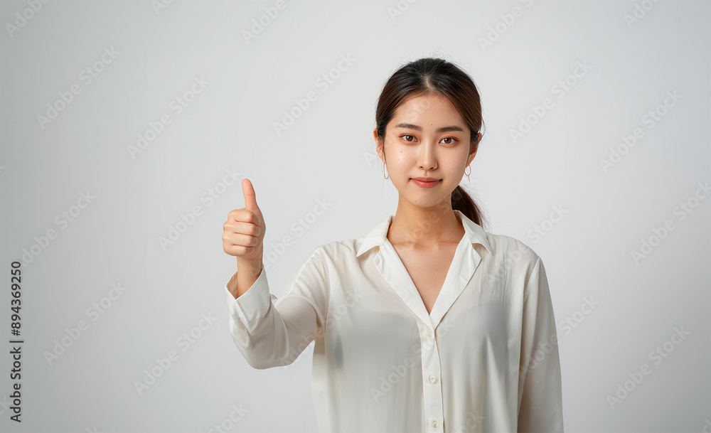 Approval gesture against white background Approval gesture against white background