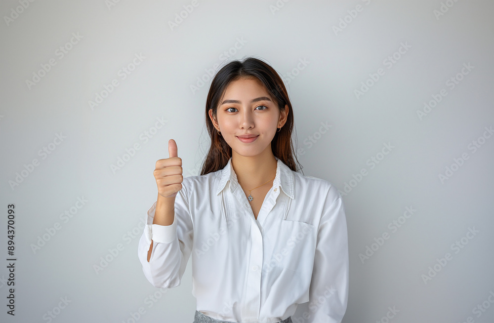 Approval gesture against white background Approval gesture against white background