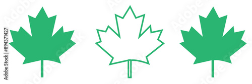 Maple Leaf Icon Canada Maple Leaf Set | Maple Leaves Icon Canadian Vector Illustration Logo | Maple-Leaf Icon Isolated Maple Leaf Collection