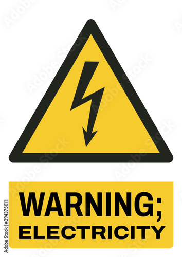 ISO warning safety signs tex variation_warning ; electricity size a4/a3/a2/a1