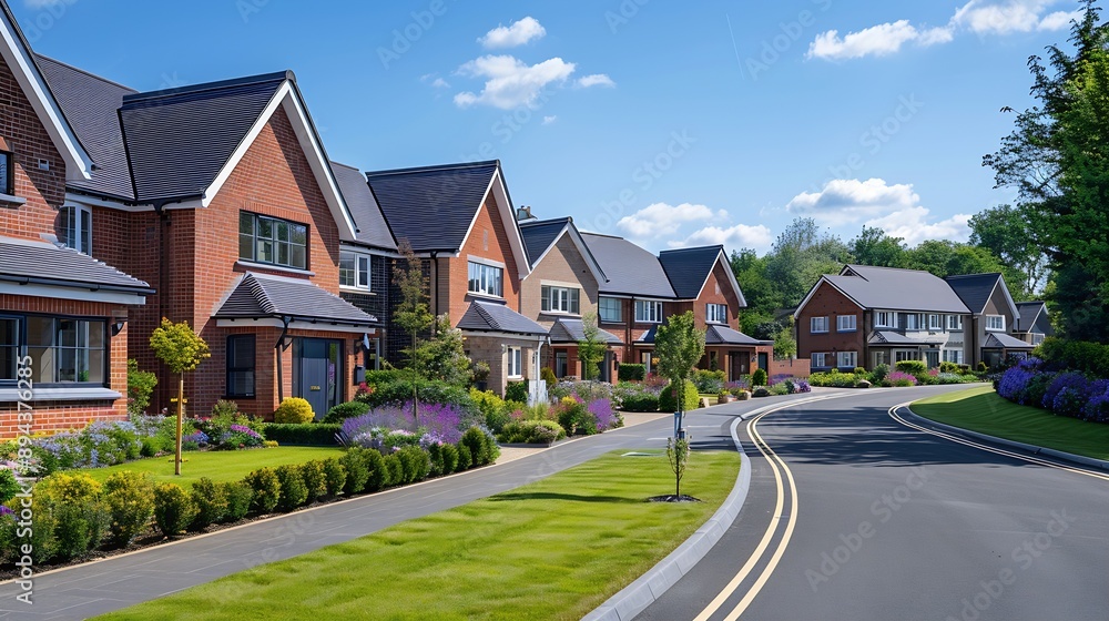 New build house development estate in england uk : Generative AI New build house development estate in england uk : Generative AI