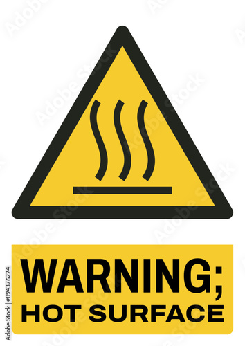 ISO warning safety signs tex variation_warning ; hot surface size a4/a3/a2/a1