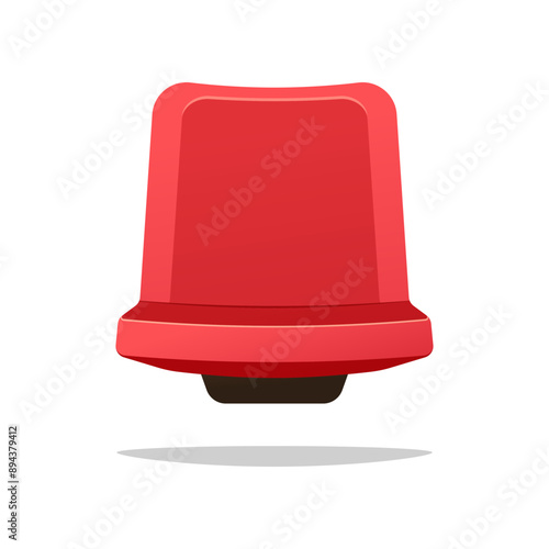Red stadium seat vector isolated on white background
