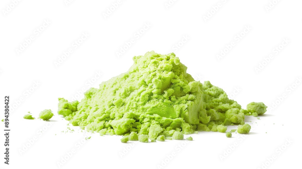 Japanese horseradish or wasabi on a white background, side view, closeup Japanese horseradish or wasabi on a white background, side view, closeup