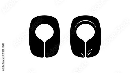 Liquid steel, black isolated silhouette