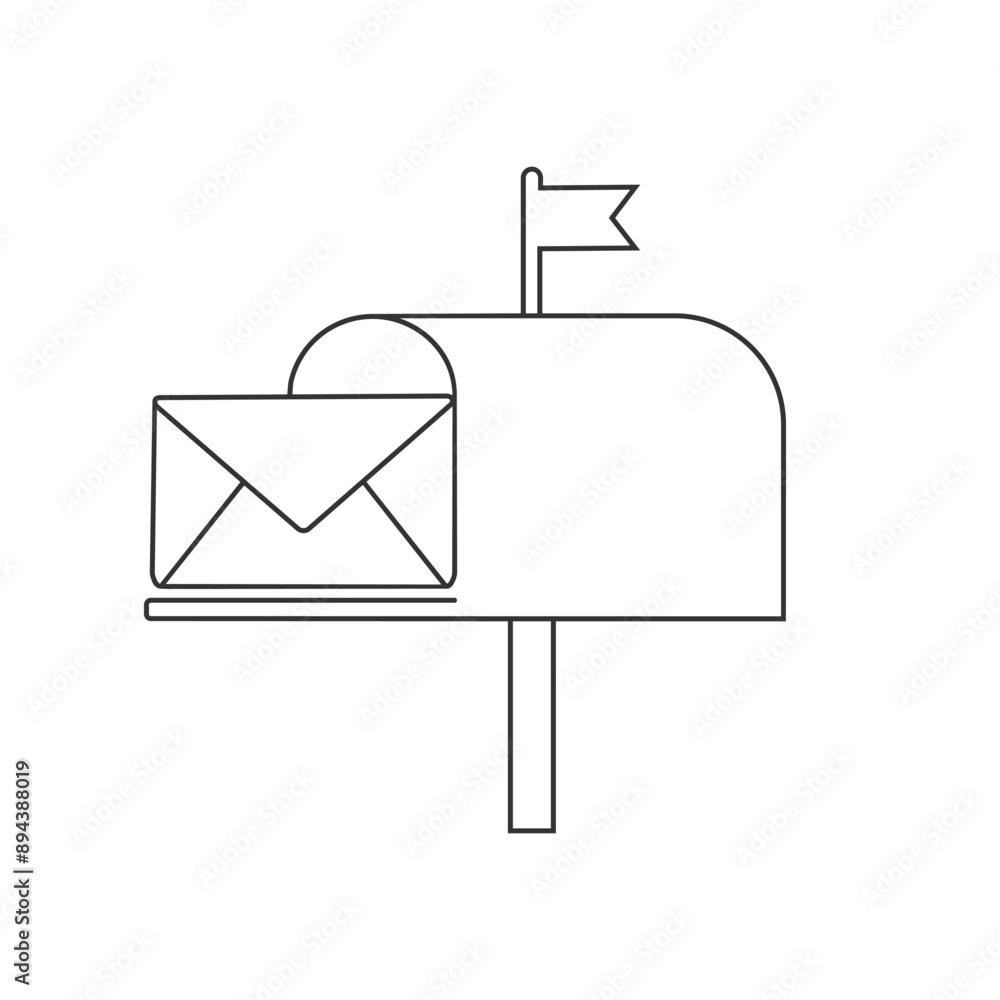 Post box icon isolated vector in modern flat style Post box icon isolated vector in modern flat style