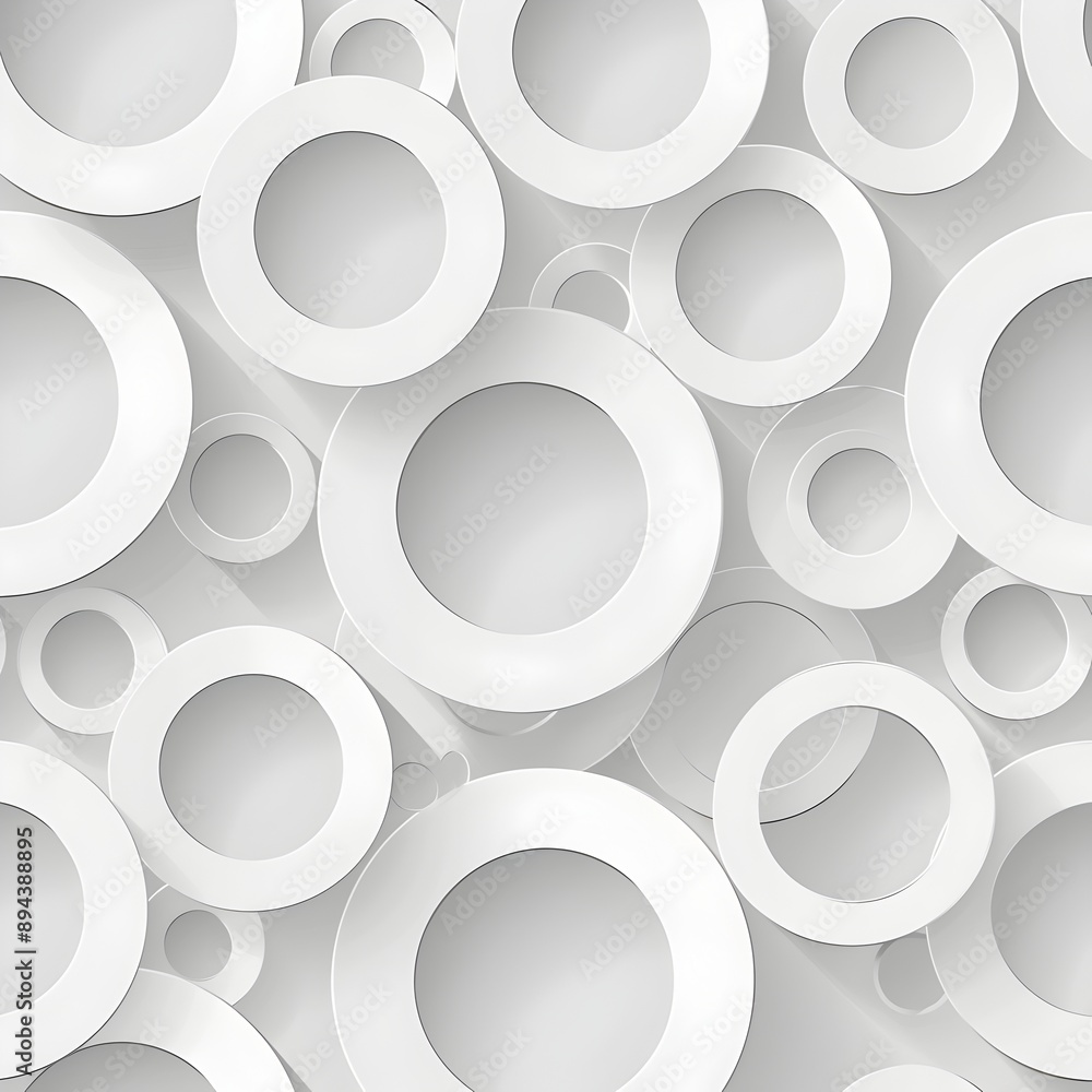 Vector background with white circles and shadows, seamless pattern Vector background with white circles and shadows, seamless pattern