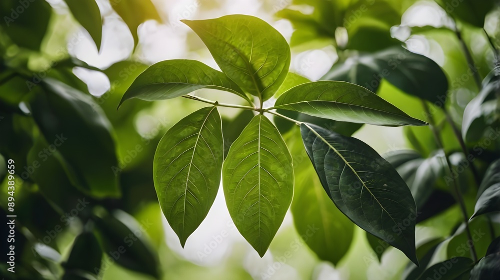 Green leaves background, creative layout, abstract green leaf, nature background, tropical leaf, green leaves on a branch Green leaves background, creative layout, abstract green leaf, nature background, tropical leaf, green leaves on a branch