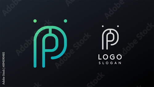 Stylized letter , tech-inspired typography logo, unique extraterrestrial civilization symbol ancient inscriptions for creative branding, tech logo. Nordic runes monogram, abstract linear logotype