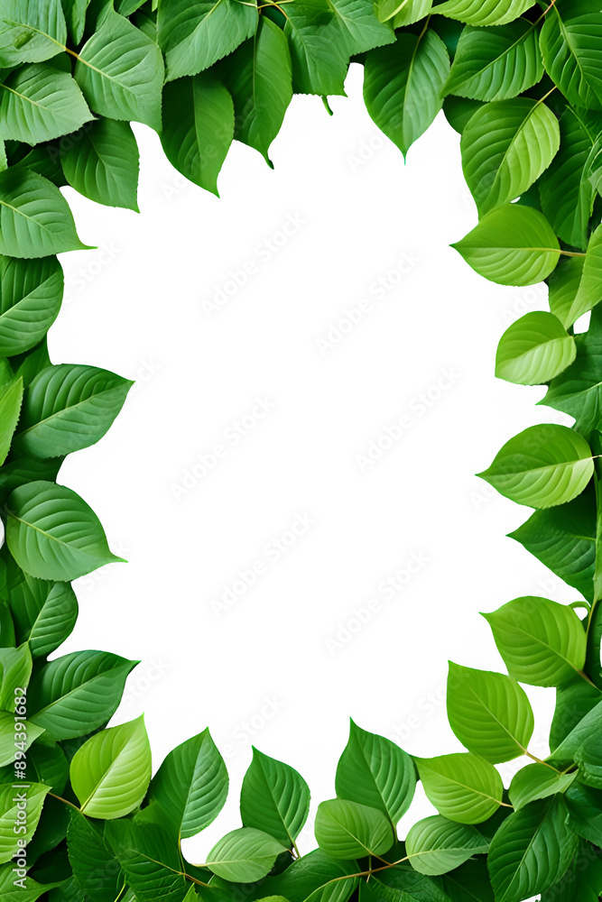 Green leaves frame Green leaves frame