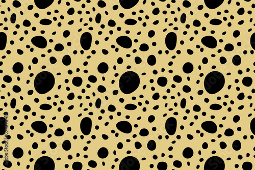 Small dash pattern. Seamless minimal dash pattern, small elements on yellow background.