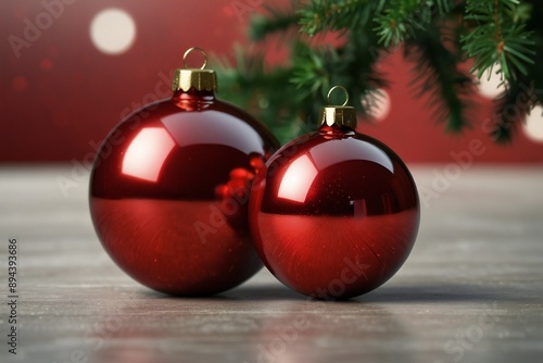 genrative ai Product packaging mockup photo of Christmas balls, studio advertising photoshoot

